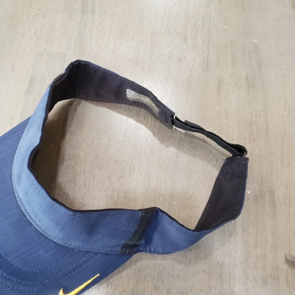 Nike Visor Hat Cap Mens Adjustable‎ Blue Yellow Golfer Lightweight Swoosh Adult